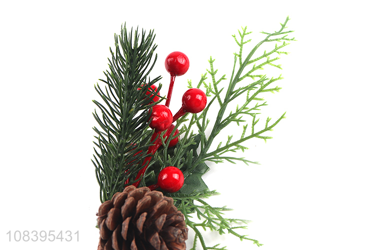 New products pine cone christmas picks for decoration