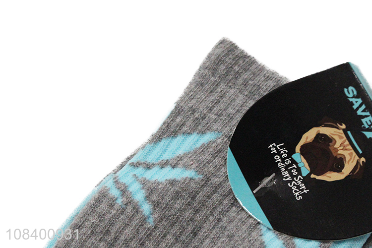 Latest design printed cotton socks crew socks for sale