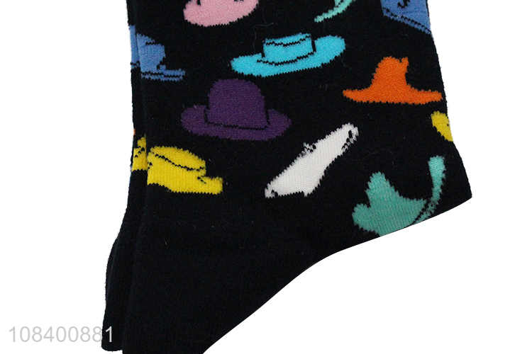 Top quality printed cotton soft summer fashion socks