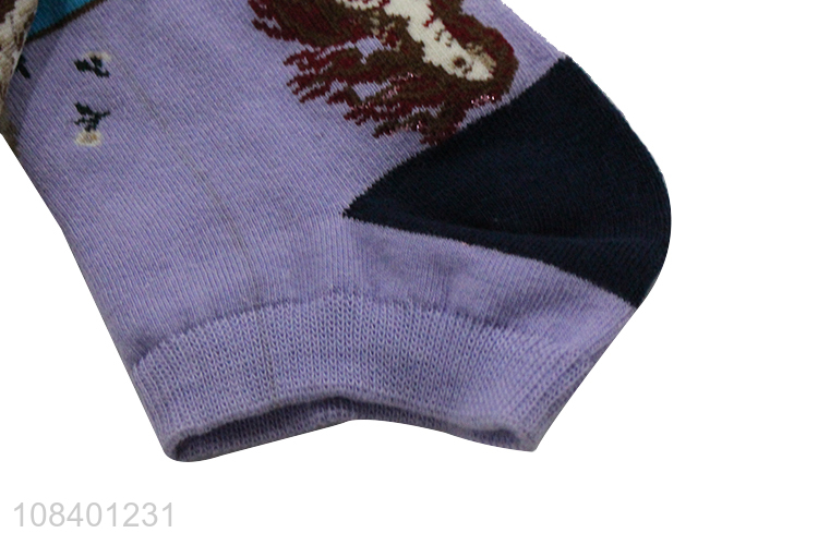 Top products fashion printed women short socks casual socks