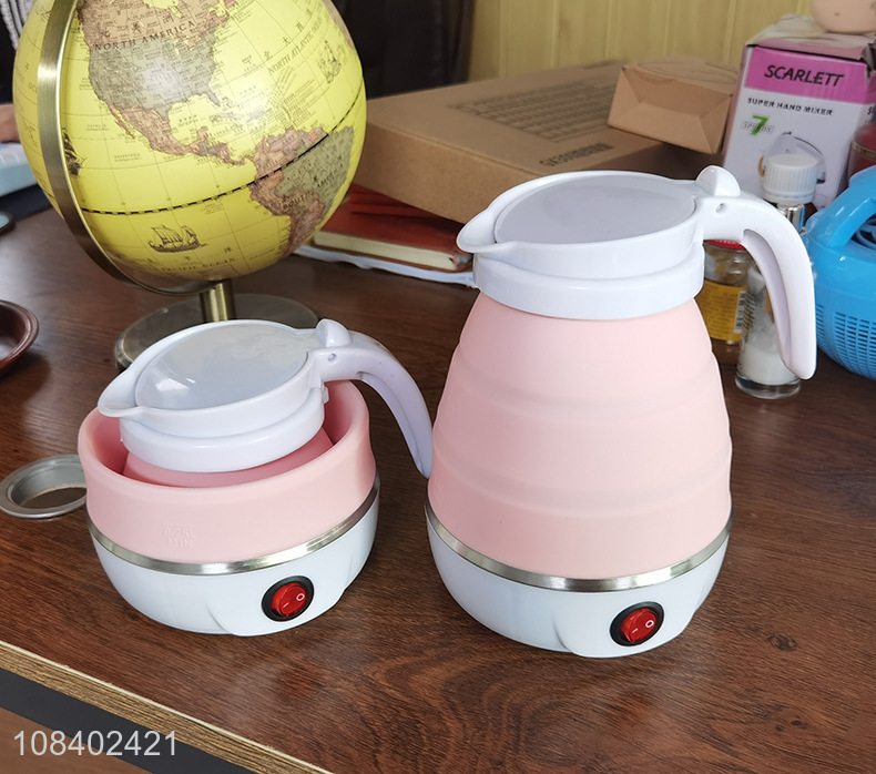 Wholesale UK US standard portable travel folding electric kettle 600W 0.6L