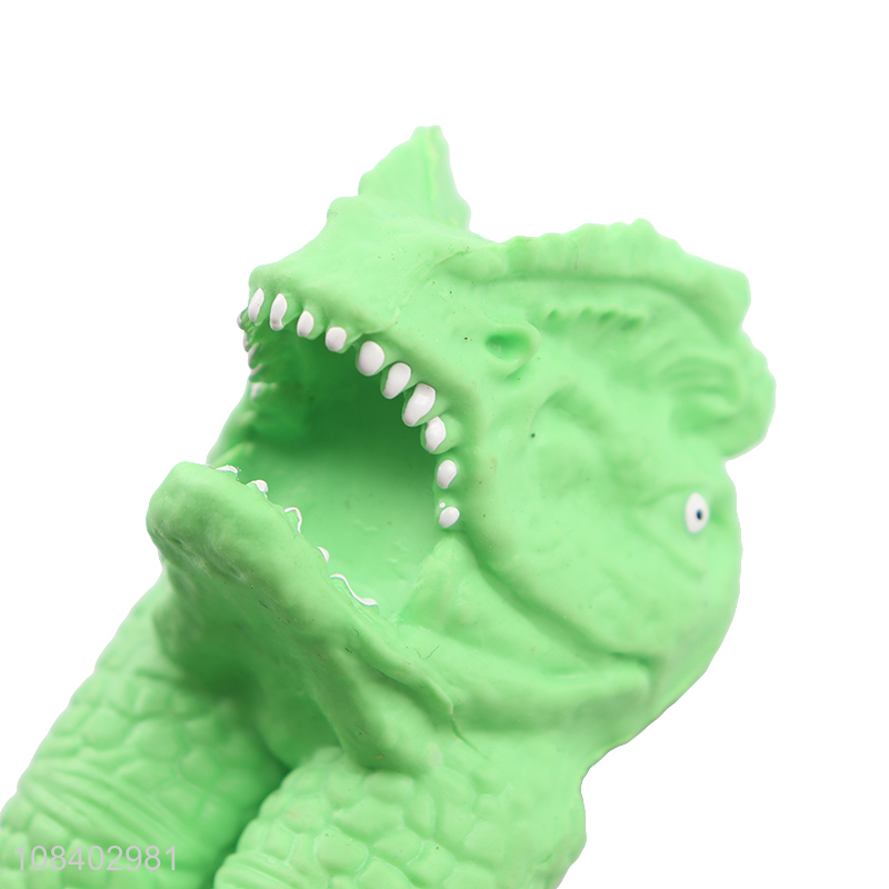 Good selling green tpr animal toys for anti-stress