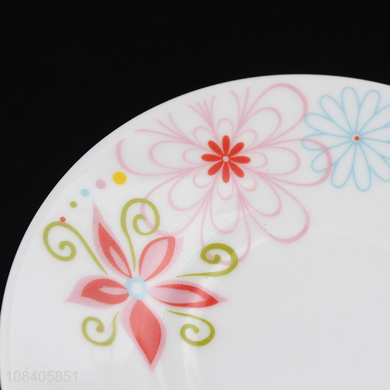 Hot selling ceramic flower pattern household restaurant plate