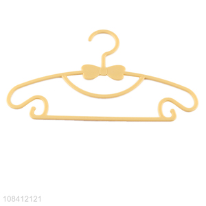Factory price yellow plastic clothes hangers for kids