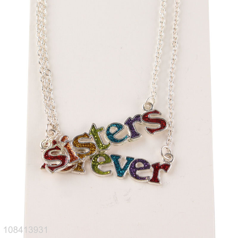 High quality creative letter necklace girls jewelry