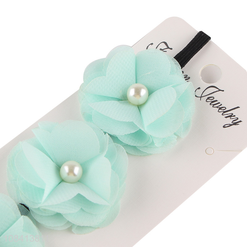 Wholesale price flower shaped headband polyester hair band