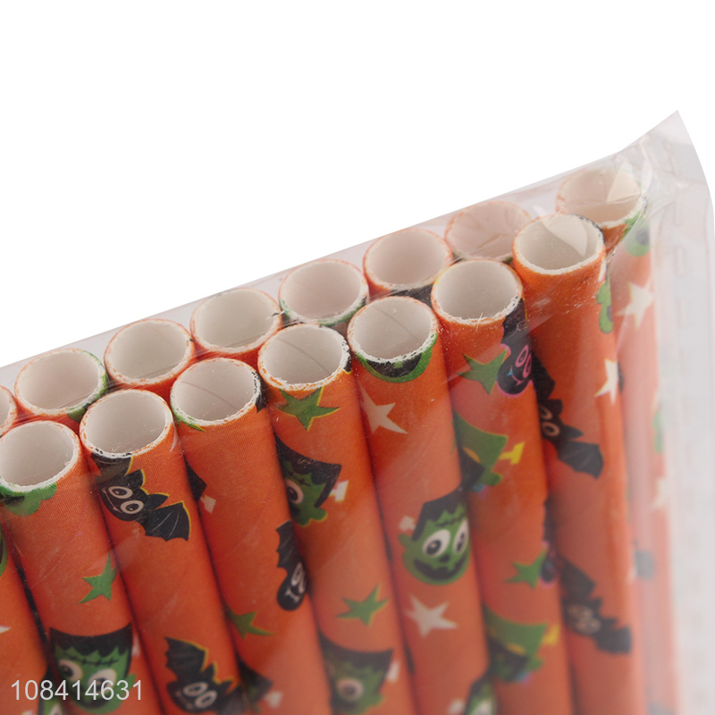 Wholesale 20 pieces disposable straws eco-friendly paper straws for beverage