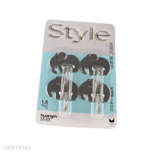 Yiwu direct sale silver stainless steel wall sticky hooks