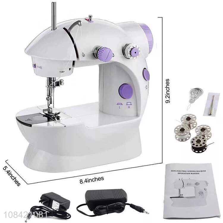 Wholesale EU plug 6W mini portable electric household sewing machine with light & cutter