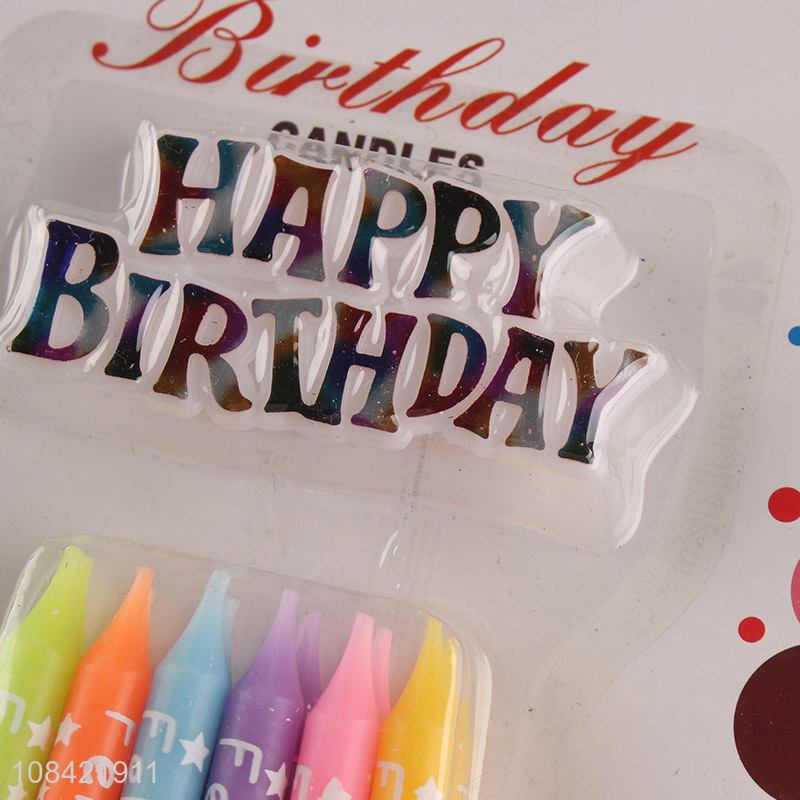 Factory wholesale color printed birthday candles for party