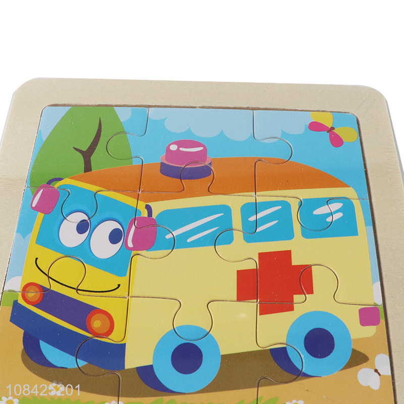 Wholesale mini puzzle toy cartoon ambulance paper jigsaw puzzle