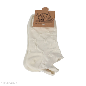Factory price white girls casual breathable socks