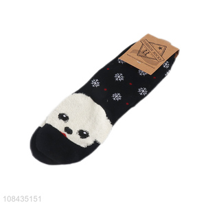 Hot sale fashion cartoon printing socks ladies warm socks