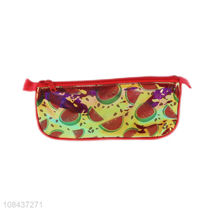 Factory supply watermelon pattern zipper stationery pencil bag