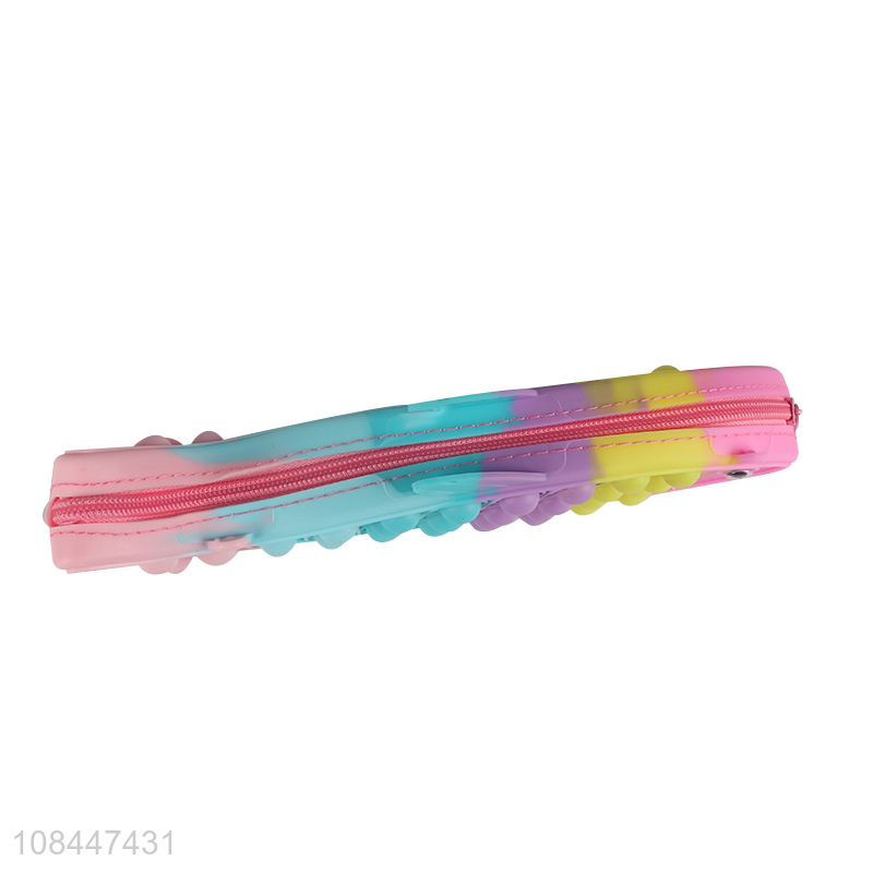 Wholesale silicone pencil case fidget sensory toy stress relief toy