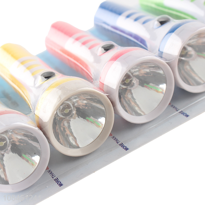 China factory multicolor plastic portable flashlight for sale