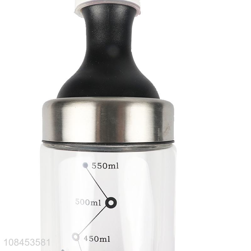 OEM ODM high borosilicate glass sauce vinegar dispenser bottle with scale