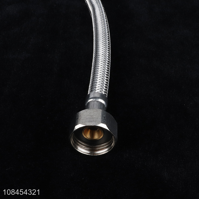 Hor selling braided flexible stainless steel hose with brass nuts