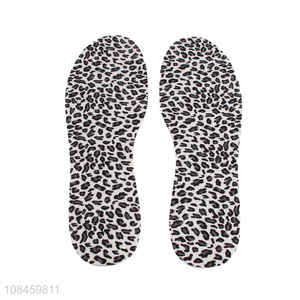 Hot selling leopard print latex insoles shock absorption massage insoles
