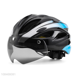 Wholesale youth adults mountain bike helmet with magnetic goggle & back light