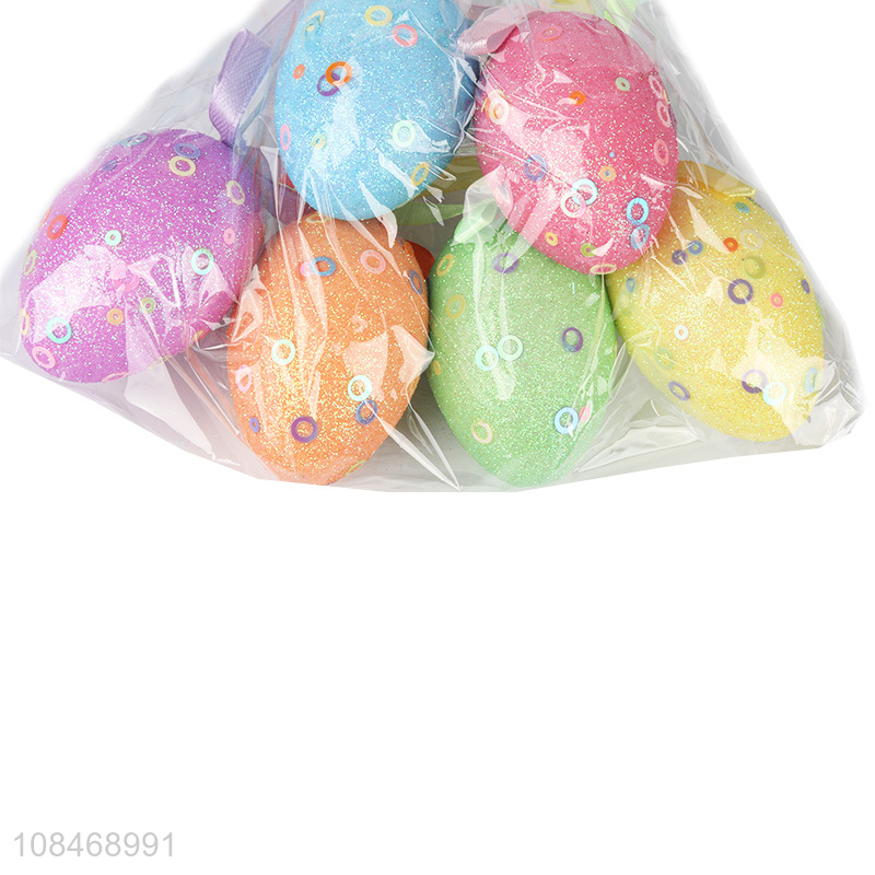 New products Easter party decorations glitter Easter eggs with stick
