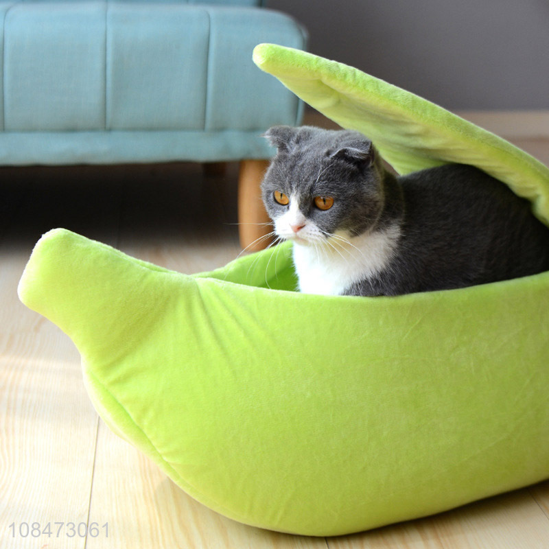 New products banana shape soft comfortable cats pets nest bed