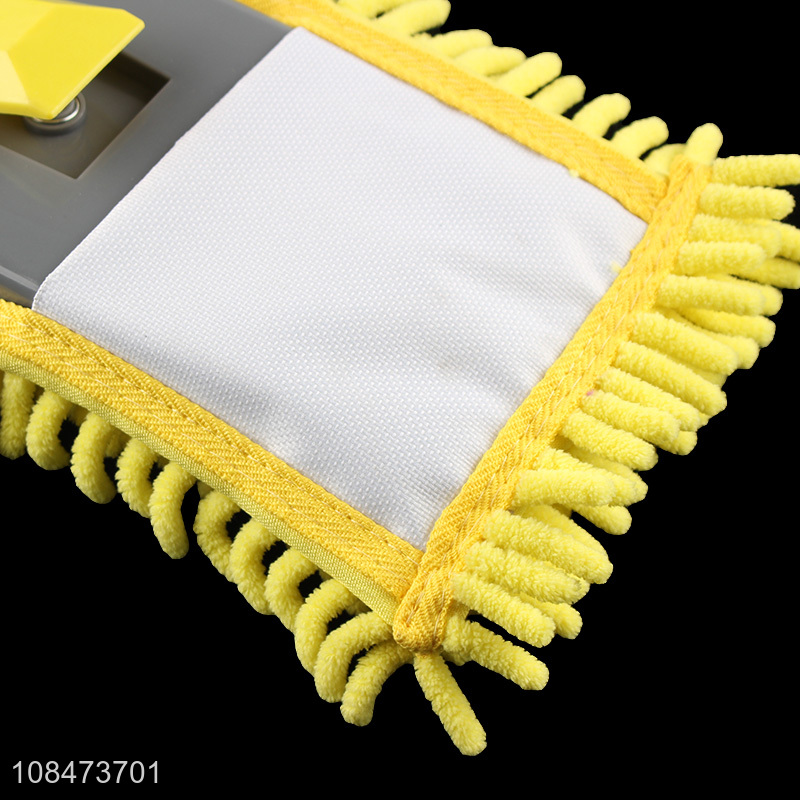 Good quality wet and dry use chenille flat floor mop with adjustable handle