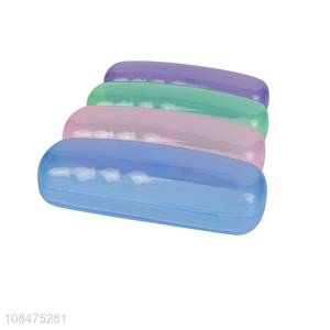 Good quality candy colored portable hard shell plastic eyeglasses case