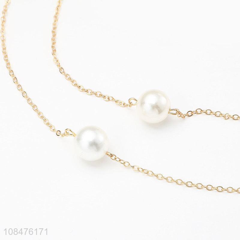Wholesale price creative pearl glasses chain fashion accessories