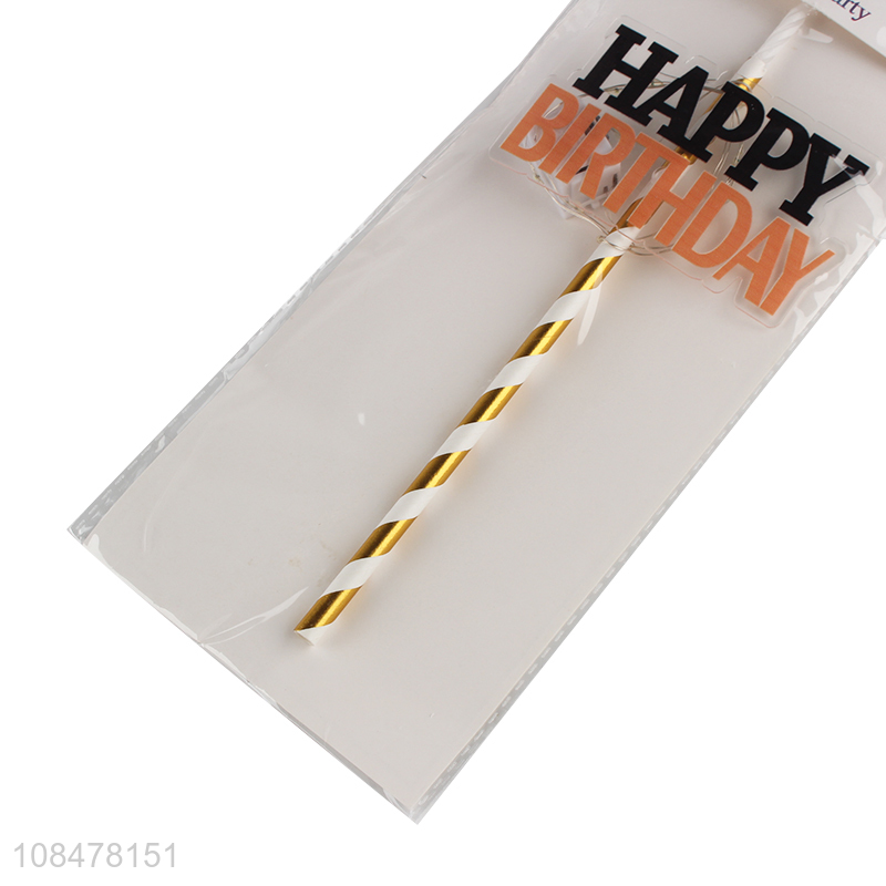 Hot selling happy birthday cake topper cake topper picks wholesale