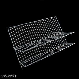 Factory price simple folding iron wire dish rack plate storage rack