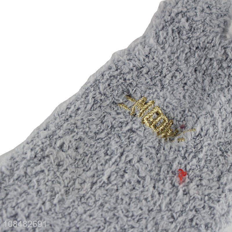 New arrival soft thick fluffy cozy warm coral fleece socks