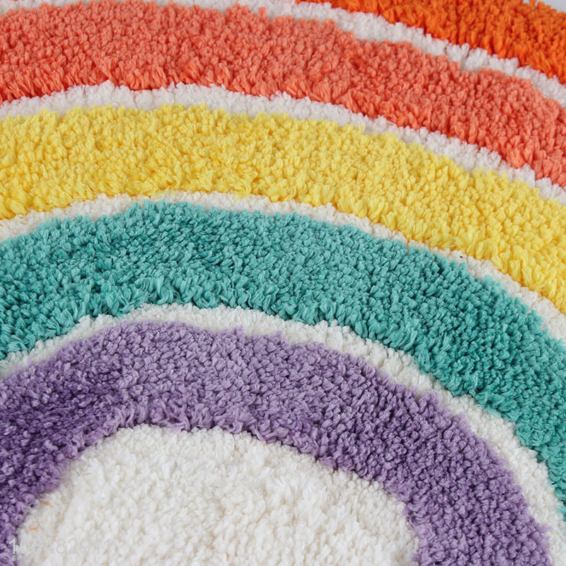 Best selling rainbow shape colourful decorative floor mat