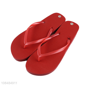 High quality red PE outdoor slippers summer sandals