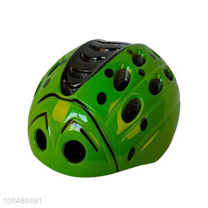 Factory price 3D ladybird design lightweight bike helmet for boys girls