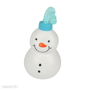 Good selling snowman shape plastic straw water cup