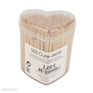 Hot selling 500pcs natural bamboo toothpicks for fruits toothpicks