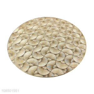 Hot selling round textured heat insulation non-slip pvc <em>placemat</em>