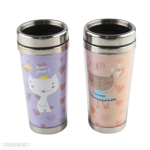 Hot sale cartoon large capacity double wall drinking bottle