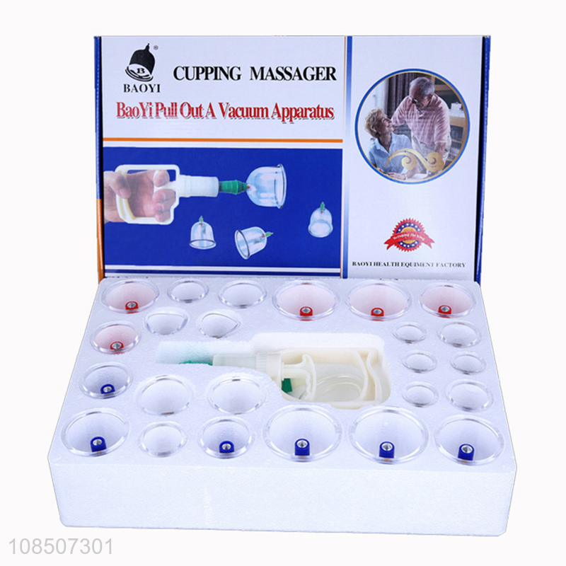 Wholesale 24 cups Chinese vacuum cupping set household cupping therapy set