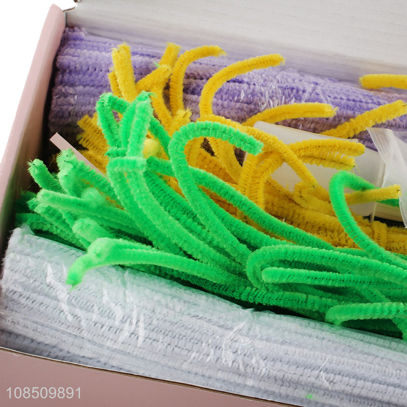 Wholesale pipe cleaners DIY craft chenille stems for kids age 3+