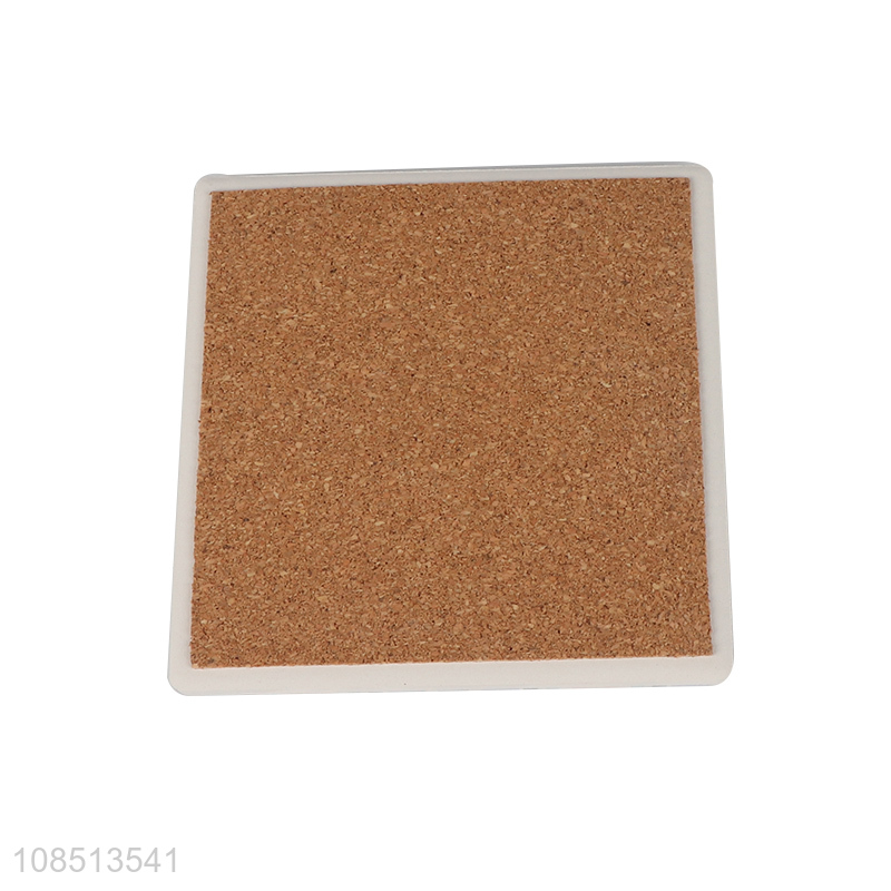 Online wholesale water absorbent cork back ceramic coasters for drinks