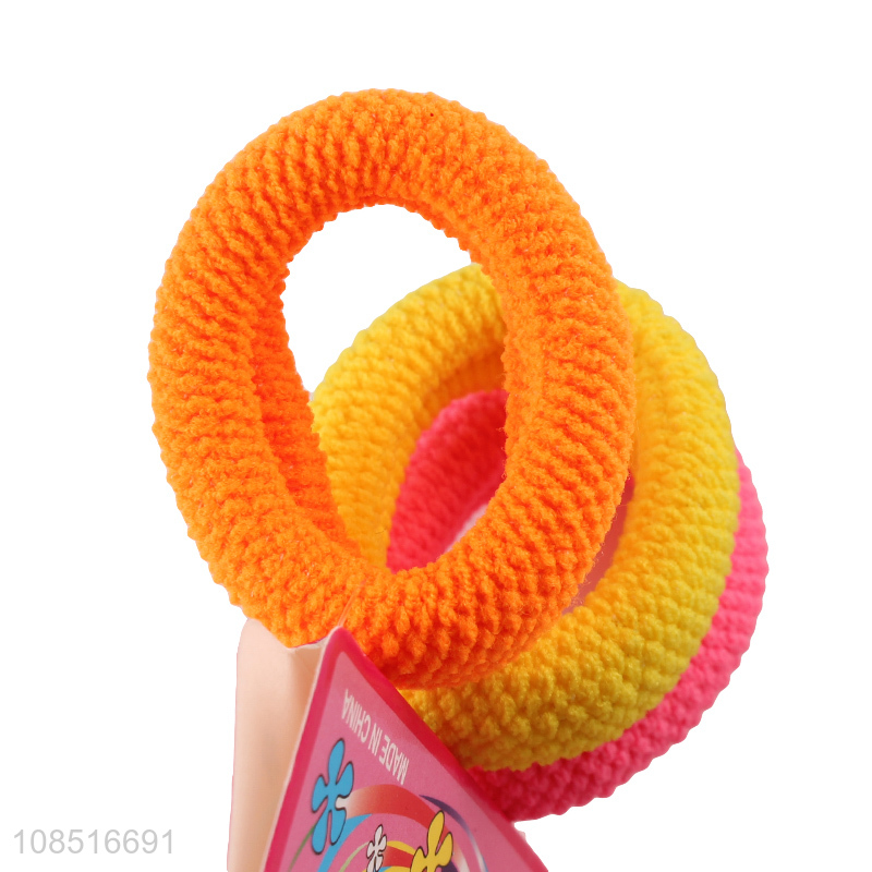 Good price 3pcs/set thick woven hair rings for all hair types