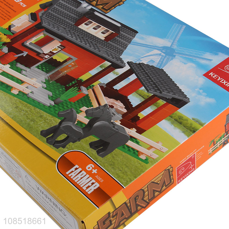 Hot products farm series 329pcs children building block toys