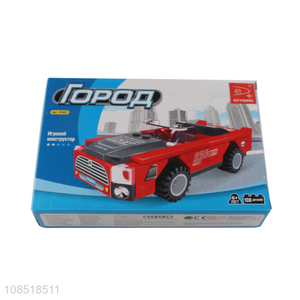 Good selling car model building block toys diy educational toys