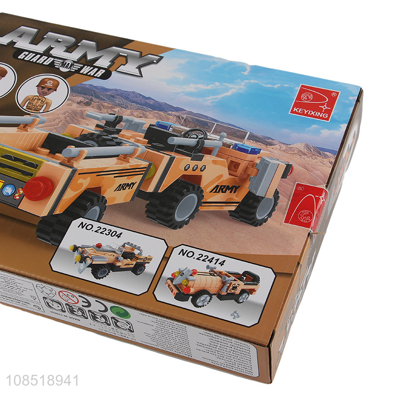 China products 171pcs army series car model building block toys