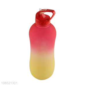 New arrival 2500ml gradient color water bottle with flip straw