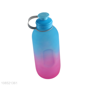 Bottom price 1600ml gradient color plastic gym sports water bottle