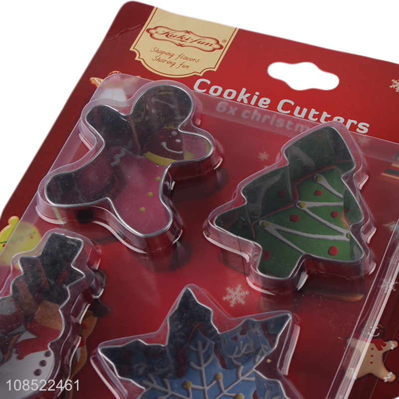 Good quality 6pcs/set stainless steel Christmas cookies cutters