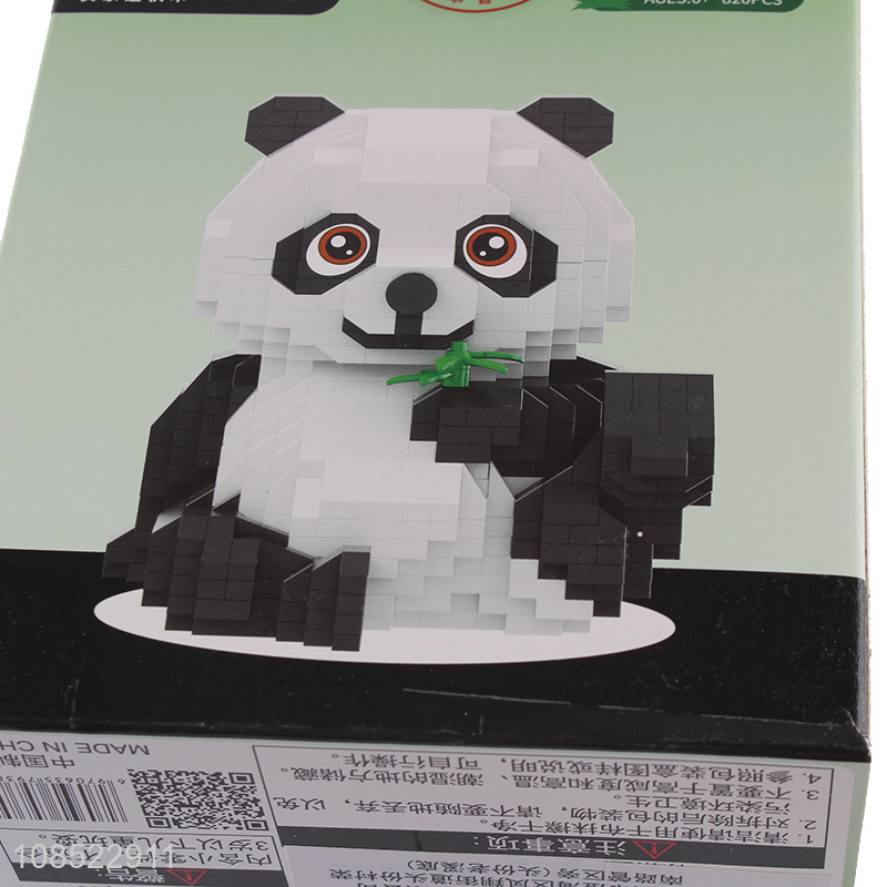 Popular product cute panda building block toys for kids adults